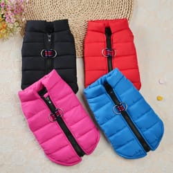 warm cotton dog vest clothes for small medium pets: autumn winter jacket coat outfit