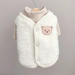 winter warm pet vest: ins plush puppy sweater
