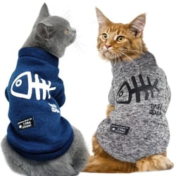winter pet hoodies: dog & cat clothing for small/medium pets