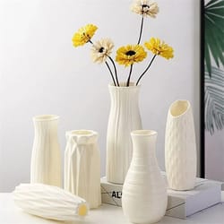 modern flower vase: plastic bouquet pot for nordic home decoration - living room, dinner table flower arrangement