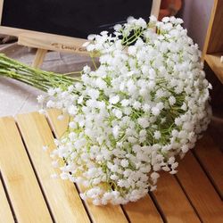 90 Heads 52cm Babies Breath Artificial Flowers Plastic Gypsophila DIY Floral Bouquets for Wedding Home Decoration