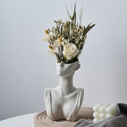Nordic Style Ceramic Flower Vase: Simple Flower Arrangement & Abstract Art Home Decoration - Flowerpot Storage
