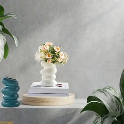 nordic plastic flower vase: hydroponic pot decoration for home desk, wedding table - decorative vases for flowers & plan