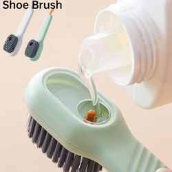 soft bristled cleaning brush: long handle shoe & clothes cleaner tool