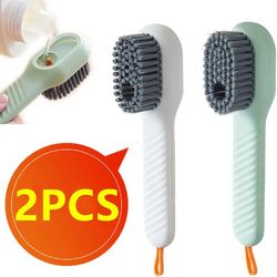 2pcs soft bristle shoe brush: multifunctional cleaning tool for clothes & shoes