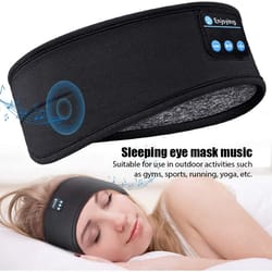 wireless bluetooth 5.0 sports sleeping headband with active noise cancellation, elastic wireless headphones with volume