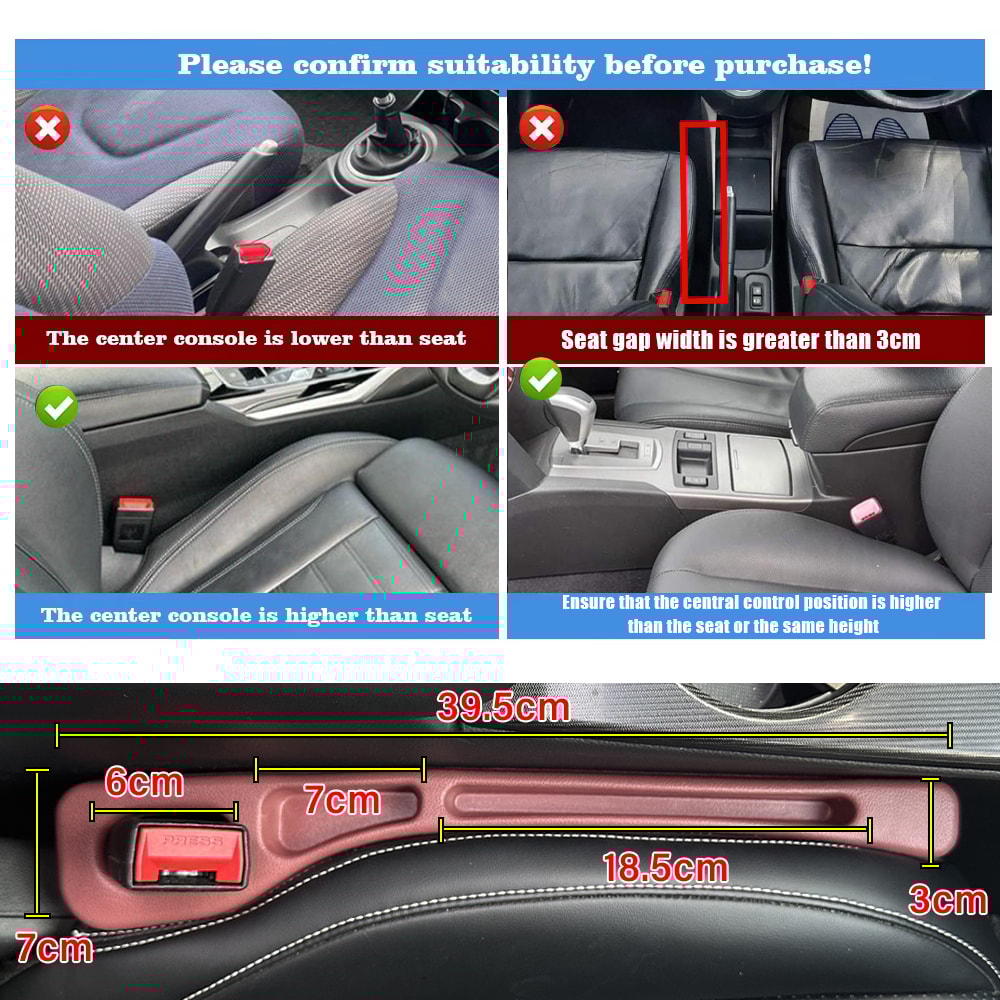 Car Seat Gap Storage Organizer AntiDrop Crevice Box For Phones Keys More 2