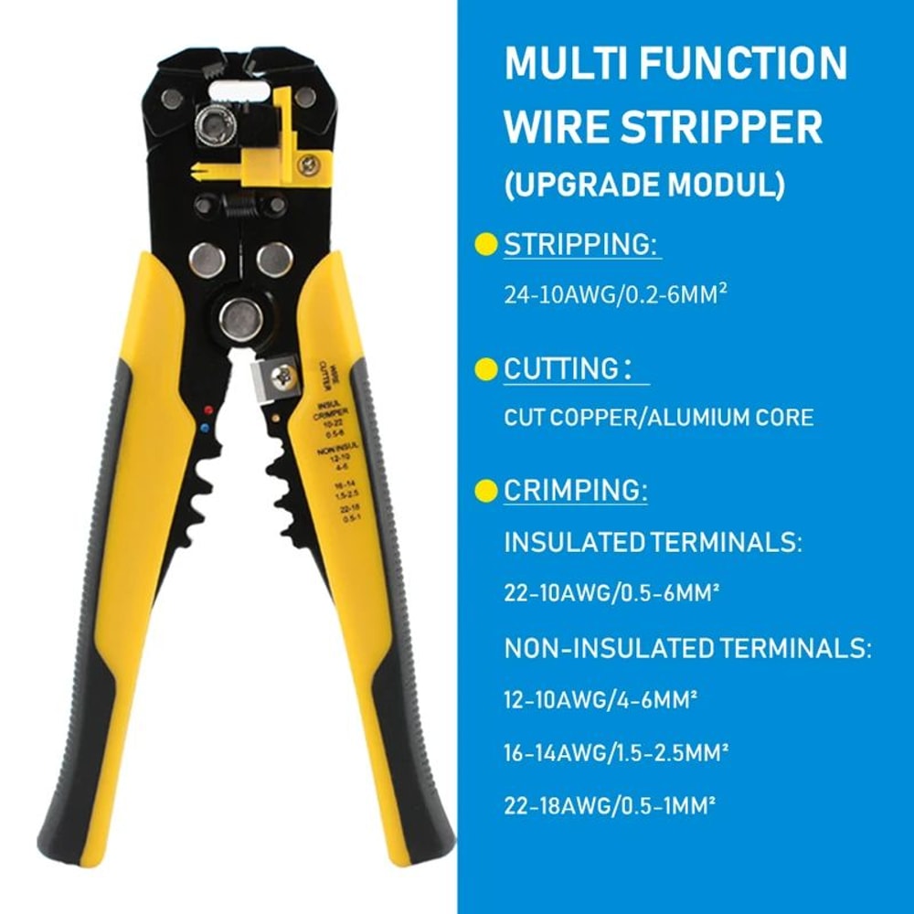 Multifunctional Crimping Pliers Automatic Wire Stripper Cable Cutter Terminal Hand Tool For Profes