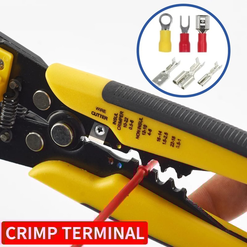 Multifunctional Crimping Pliers Automatic Wire Stripper Cable Cutter Terminal Hand Tool For Profes