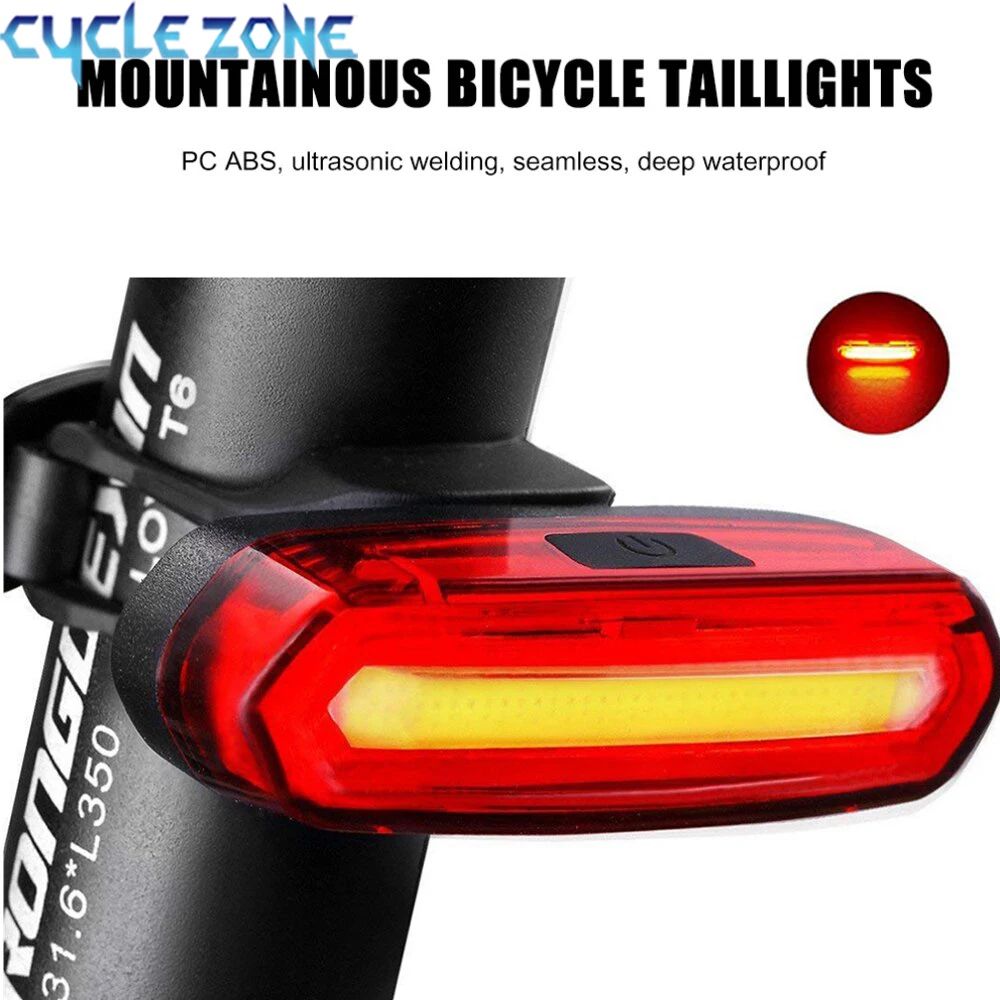 USB Rechargeable LED Bicycle Taillight 200 Lumen Red Rear Light For MTB And Road Bikes Waterproof C 3