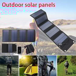 40w/70w foldable solar panel charger, 5v usb portable battery, waterproof power bank for camping and outdor cell phone