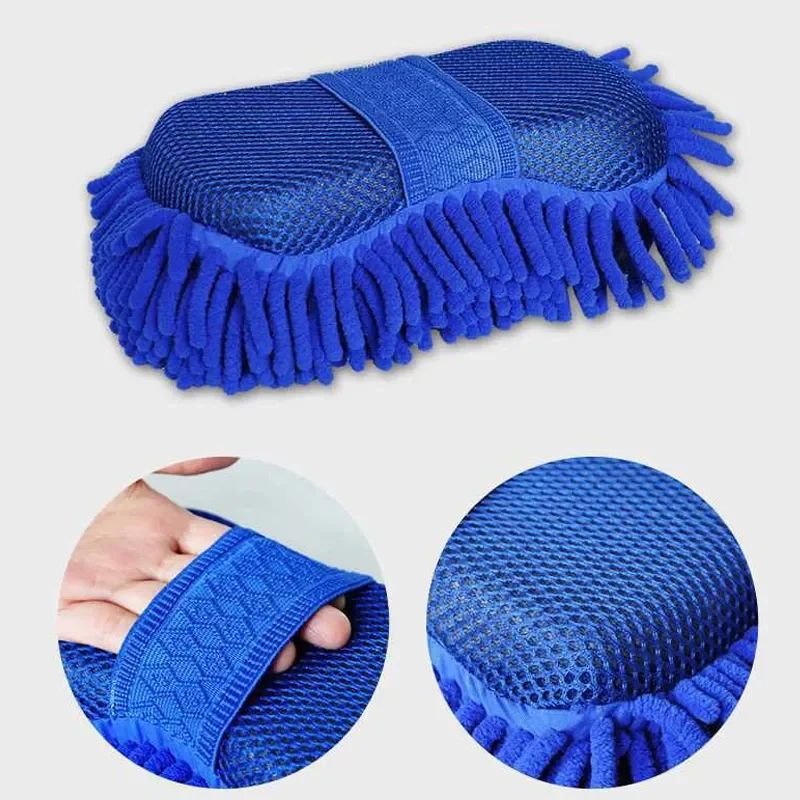 Premium Microfiber Car Cleaning Brush Glove Auto Washing Sponge Towel And Detailing Accessory 4