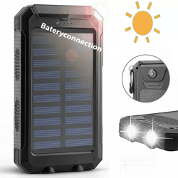 waterproof solar power bank portable external battery charger dual usb outdoor mobile phone emergency power supply