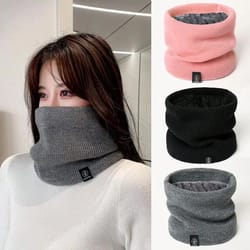 winter snood scarf,premium knitted cashmere,like neck warmer for women & men,fashion solid unisex scarf for cold weather