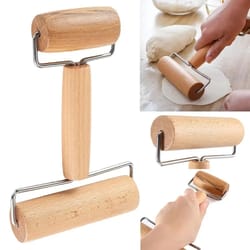wooden rolling pin for baking - perfect for pastries, pizza, cookies, crackers, and nuts - essential kitchen utensil