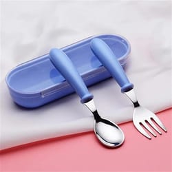 2024 baby gadgets: stainless steel toddler dinnerware cutlery - cartoon infant food feeding spoon fork & children's tabl