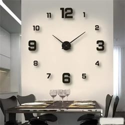 40cm frameless modern 3d wall clock mirror stickers | diy clock for home, office, hotel, school decoration