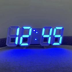 modern digital wall clock & desk alarm clock - led table decor for bedroom & home interior