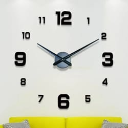 large digital wall clock: acrylic mirror sticker decoration for living room, bedroom - decorative clocks