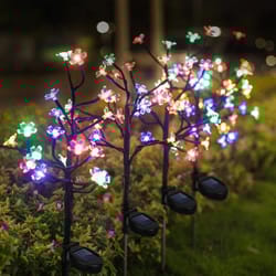 rgb led solar flower light: stunning garden decoration for landscape & backyard