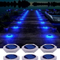 outdoor solar led deck lights: waterproof garden step lighting for stairs, patio, pathway, yard fence & wall – christmas