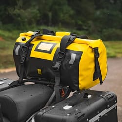 motorcycle dry bag, waterproof, reflective duffle bag for riding, boating, fishing & outdoor adventures