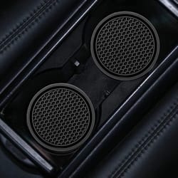 premium black car cup holder coasters, non-slip, universal fit for most cups