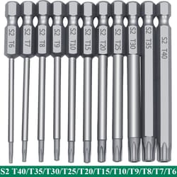 hex bit driver set – tamper-proof security screwdriver with magnetic drill bits (50mm/100mm)