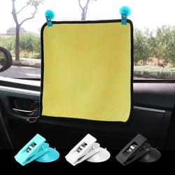 car interior window clip, black suction cap clip for sunshade, towel & ticket holder
