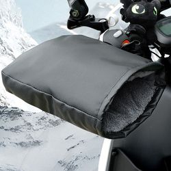 winter motorcycle handlebar muffs, waterproof hand warmers, windproof mitts & bicycle handle covers for cold weather
