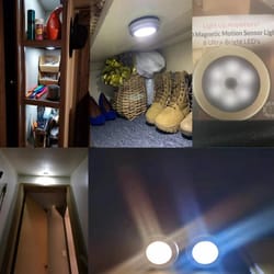 6led pir motion sensor night light, wireless auto on/off