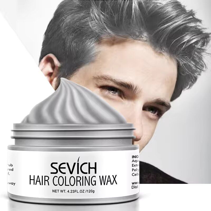 Temporary Hair Color Wax Easy to Wash DIY Hair Dye for Beards Eyebrows Styling Dyed Mud