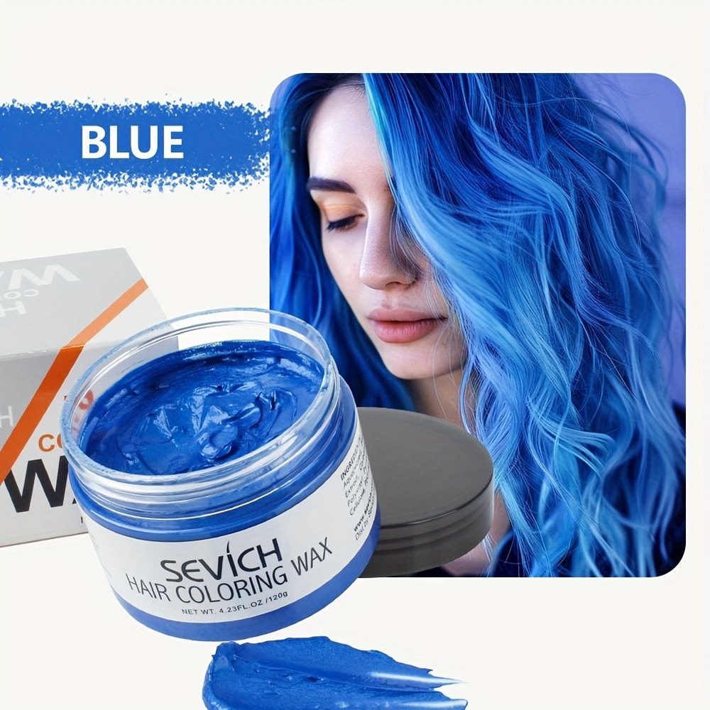 Temporary Hair Color Wax Easy to Wash DIY Hair Dye for Beards Eyebrows Styling Dyed Mud
