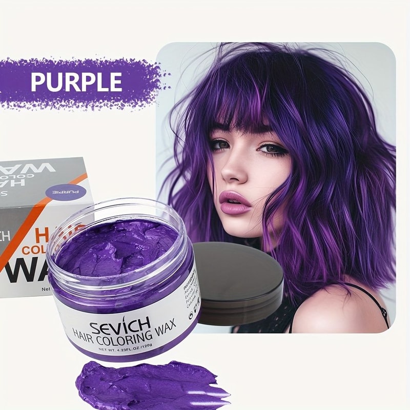 Temporary Hair Color Wax Easy to Wash DIY Hair Dye for Beards Eyebrows Styling Dyed Mud