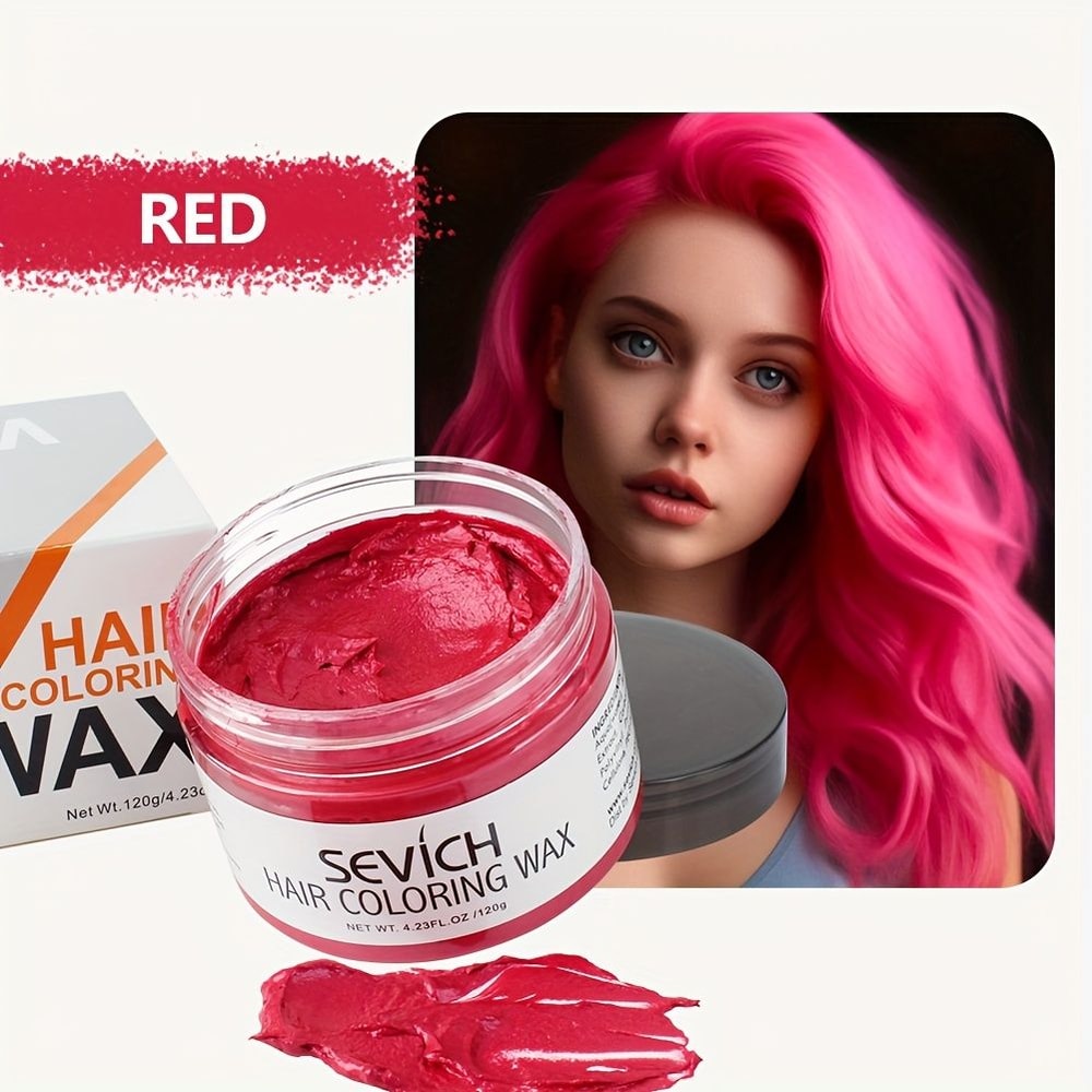 Temporary Hair Color Wax Easy to Wash DIY Hair Dye for Beards Eyebrows Styling Dyed Mud