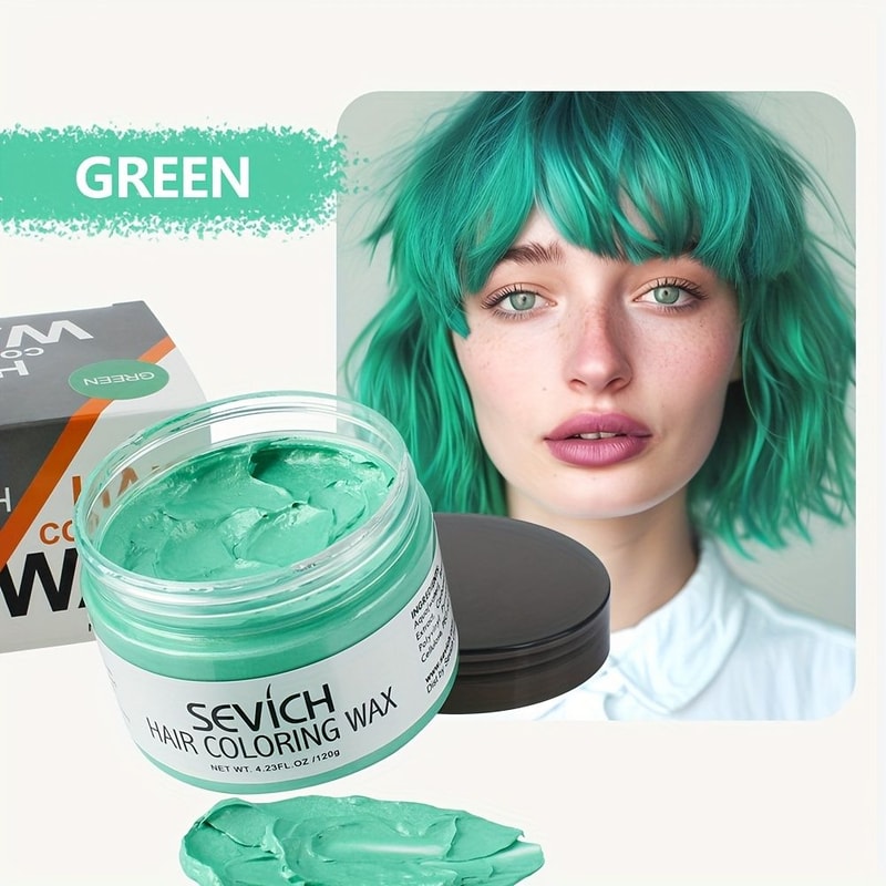 Temporary Hair Color Wax Easy to Wash DIY Hair Dye for Beards Eyebrows Styling Dyed Mud