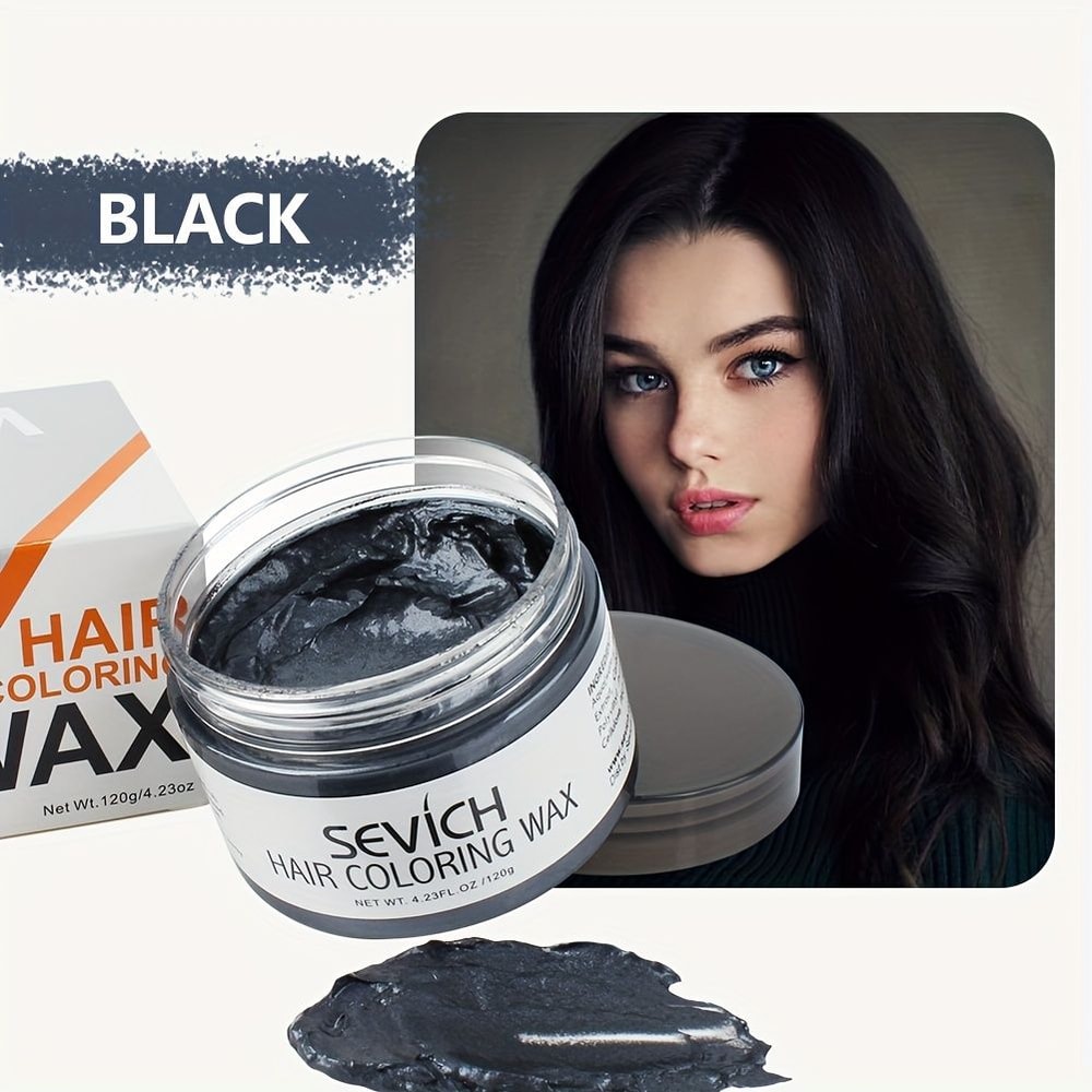 Temporary Hair Color Wax Easy to Wash DIY Hair Dye for Beards Eyebrows Styling Dyed Mud