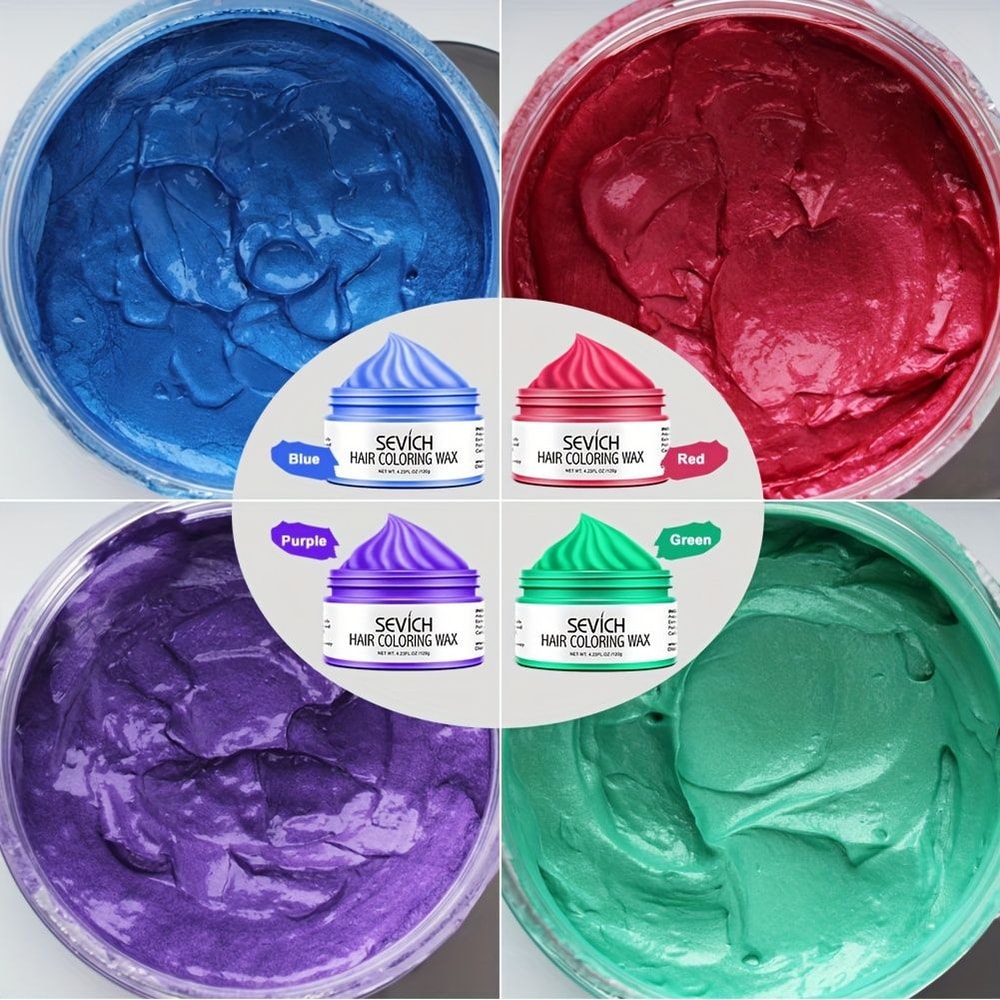 Temporary Hair Color Wax Easy to Wash DIY Hair Dye for Beards Eyebrows Styling Dyed Mud