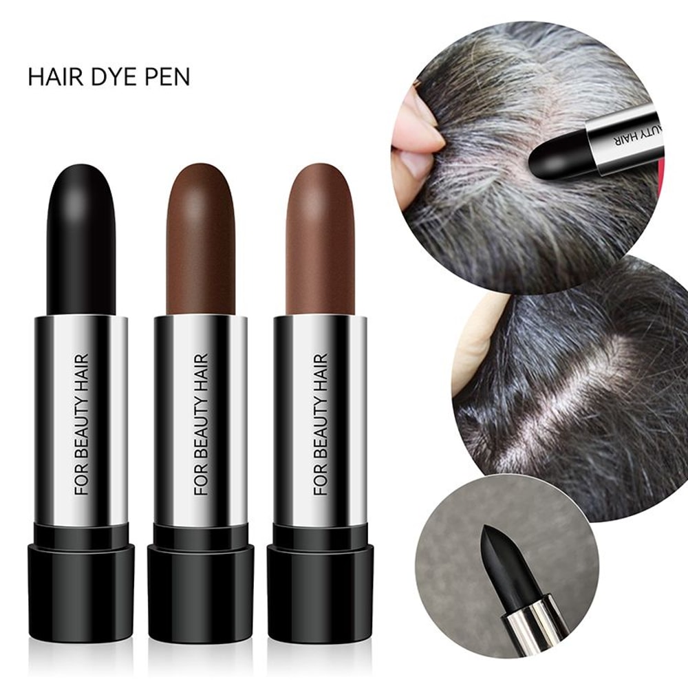 Instant OneTime Hair Dye Pen Lipstick Style Temporary Hair Dye to Cover White Hair Modify Cream