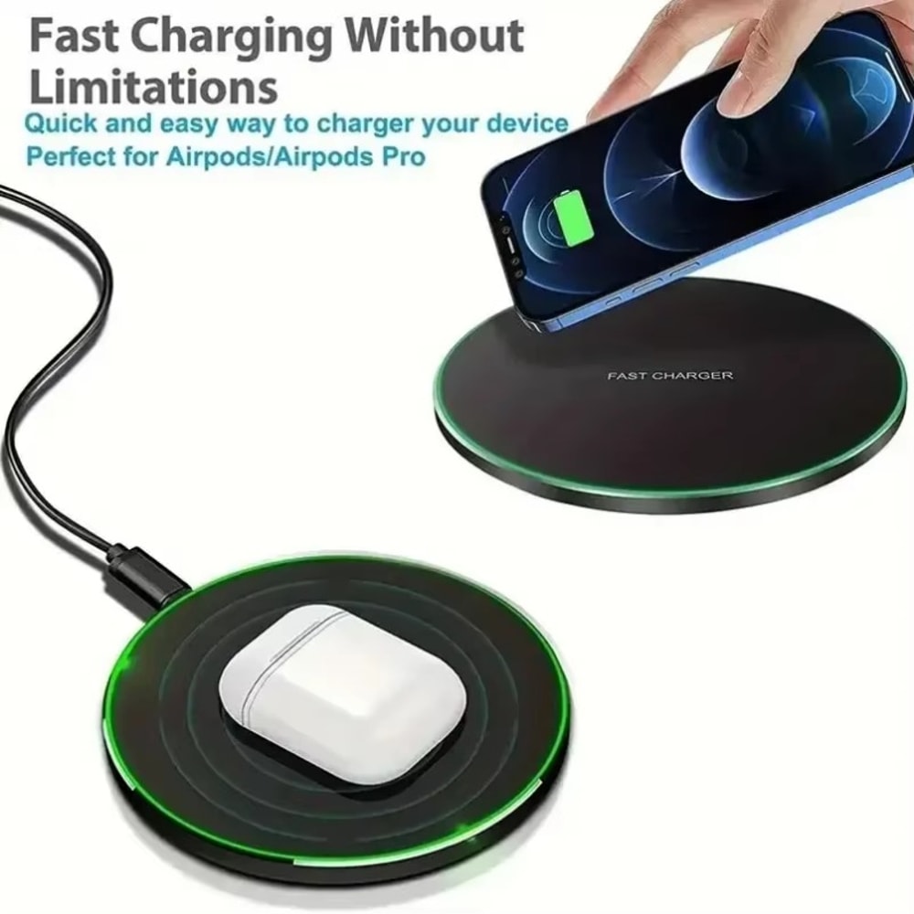 30W Fast Wireless Charger Pad QiCertified Charging Station for iPhone 151413 Samsung S23S22 X