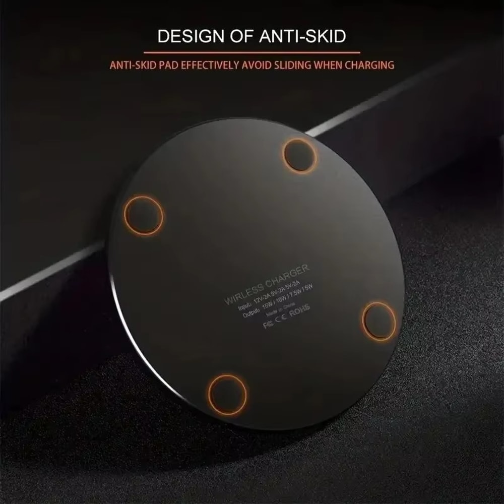 30W Fast Wireless Charger Pad QiCertified Charging Station for iPhone 151413 Samsung S23S22 X