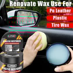 car plastic restorer crystal clear, auto interior leather & panel renewal wax for back to black gloss