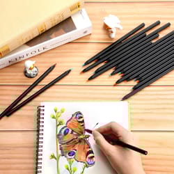 7-in-1 rainbow drawing pencils, colored black wood pencils for sketching, doodling, coloring & painting