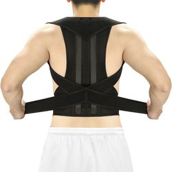 lumbar support back brace, adjustable posture corrector corset for scoliosis relief