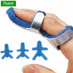 tcare medical finger splint with malleable aluminium, frog phalanx brace for injury recovery & support