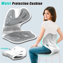 ergonomic back support cushion for sitting, office chair posture corrector for back pain relief & waist protection
