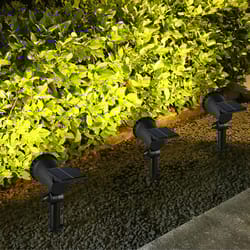 adjustable led solar spotlight, ip65 waterproof outdoor wall & ground landscape lighting