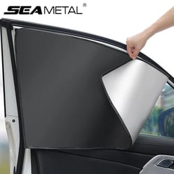 2 pcs car side window sun shade curtains uv reflective magnetic sun protection covers for summer privacy