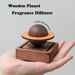 1pcs wooden scent diffuser – jupiter shape home decoration, no essential oil, fresh air gift for dorm room & friends