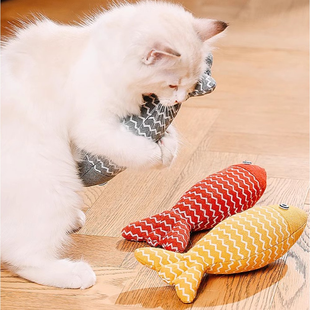 Interactive Cat Fish Toy Plush Catnip Simulation Fish For Kittens Cats 1